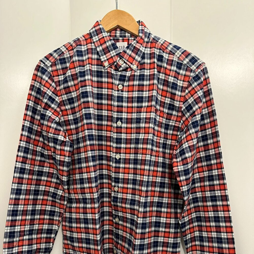 Vintage GAP Red Blue button down - Small